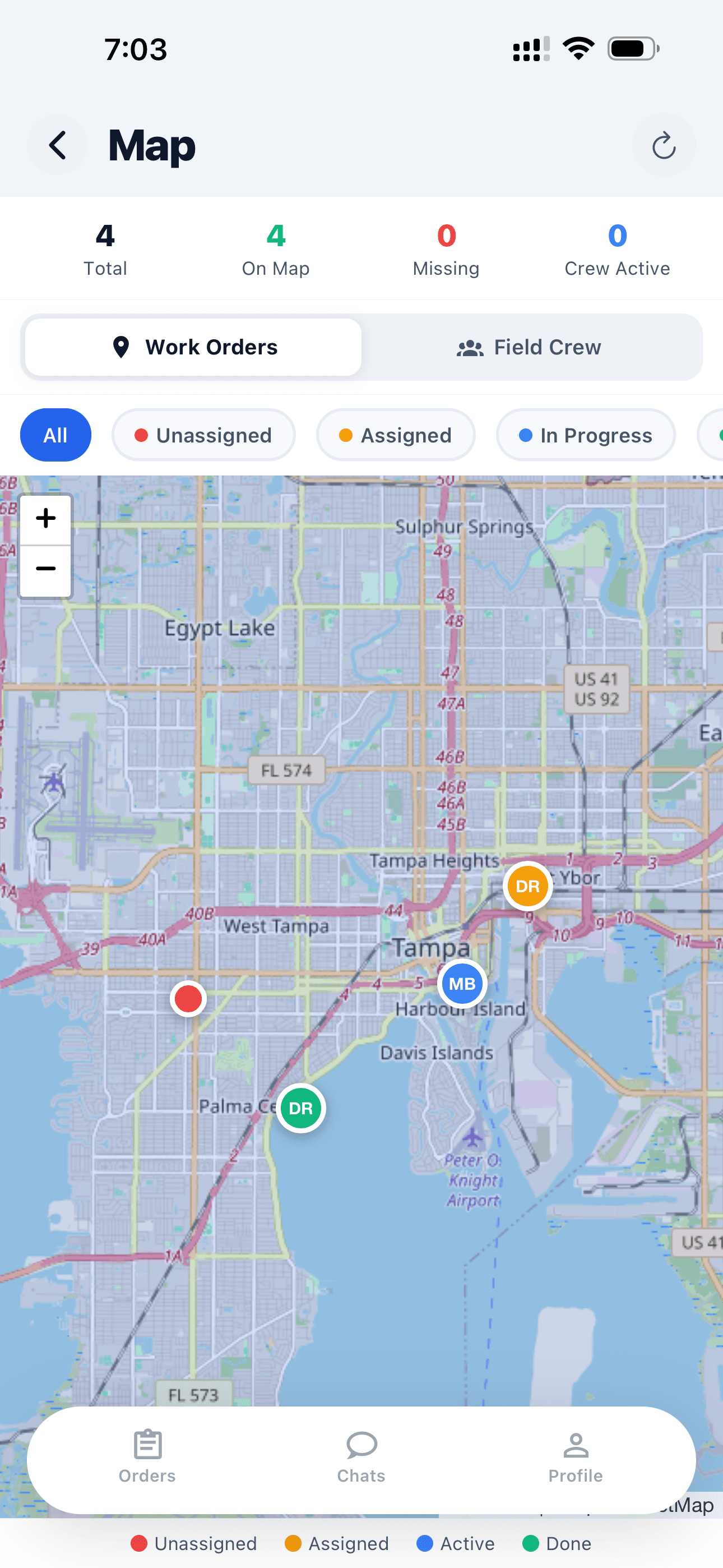 Jobs on a map
