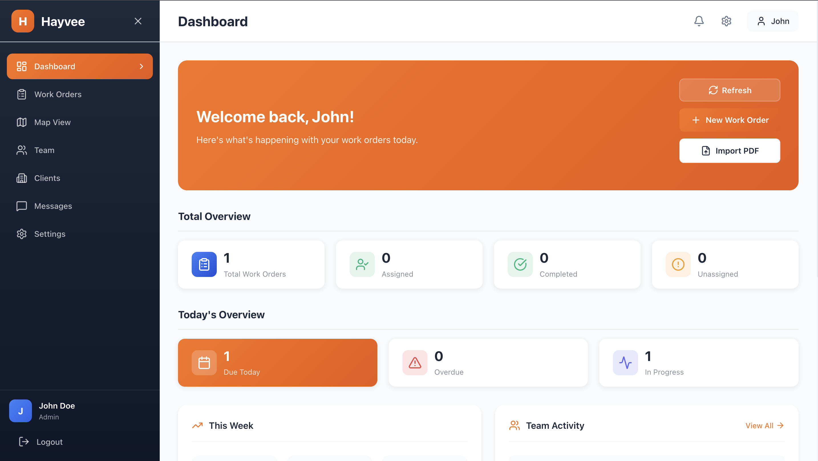 Admin Dashboard